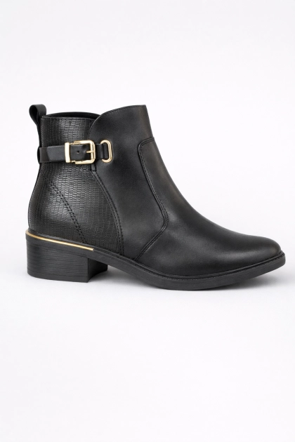 Bota Comfotflex Cano Curto Feminina Preta Produto - Bota Comfotflex Cano Curto Feminina Preta