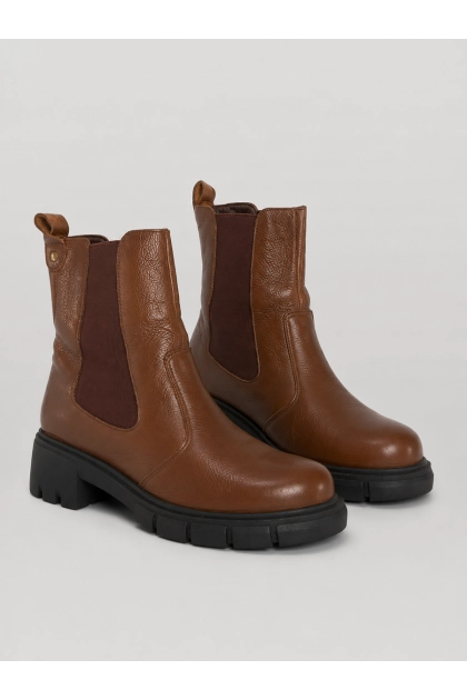 Bota Gabip Coturno De Couro Feminina Café Produto Bota Gabip Coturno De Couro Feminina Café