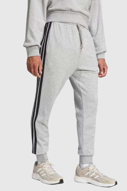 Produto - Calça Adidas Essentials French Terry 3 listras Masculino Cinza