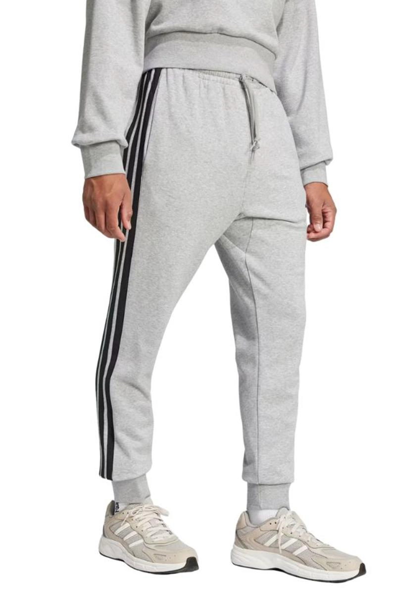 Calça Adidas Essentials French Terry 3 listras Masculino Cinza