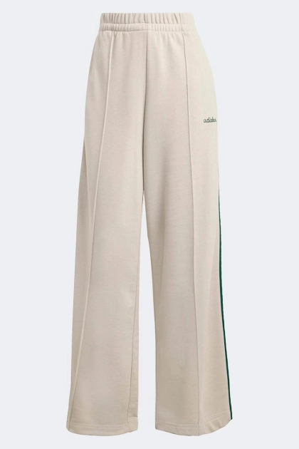 Calça Adidas Moletom Wide Leg Feminina Bege/Verde Produto Calça Adidas Moletom Wide Leg Feminina Bege/Verde