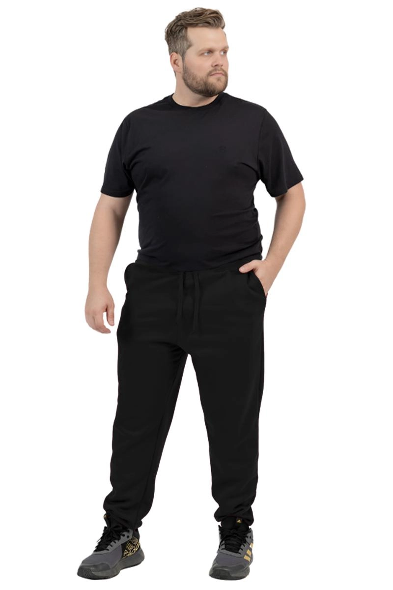 Calça De Moletom Cordão Polo Brasil Masculina Plus Size Preta