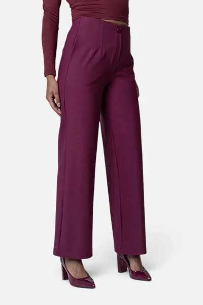 Calça Feminina Pantalona Alfaiataria Vinho Produto Calça Feminina Pantalona Alfaiataria Vinho