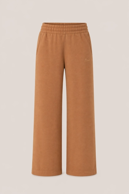 Calça Fila Wide Moletinho Feminina Caramelo Produto Calça Fila Wide Moletinho Feminina Caramelo