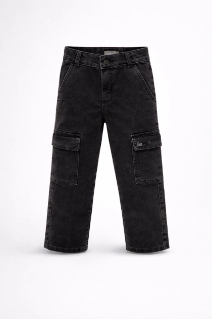Calça Garota Lua Cargo Infantil Masculina Preta Produto Calça Garota Lua Cargo Infantil Masculina Preta