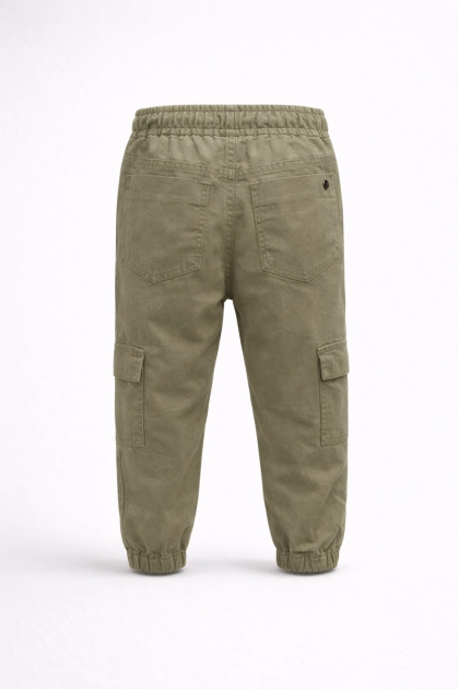 Calça Garota Lua Jogger Infantil Masculina Sarja Cáqui Produto Calça Garota Lua Jogger Infantil Masculina Sarja Cáqui
