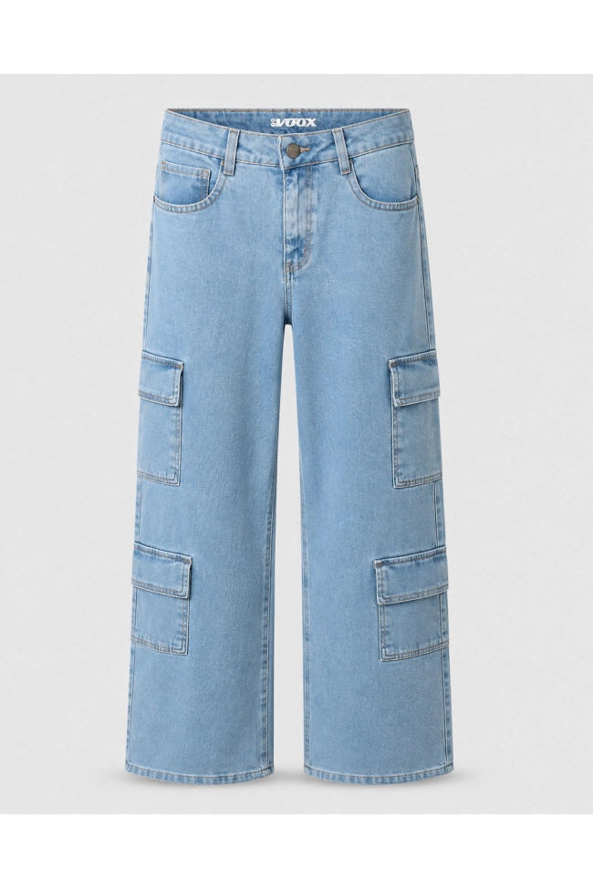 Calça Jeans Wide Cargo Voox Produto Calça Jeans Wide Cargo Voox