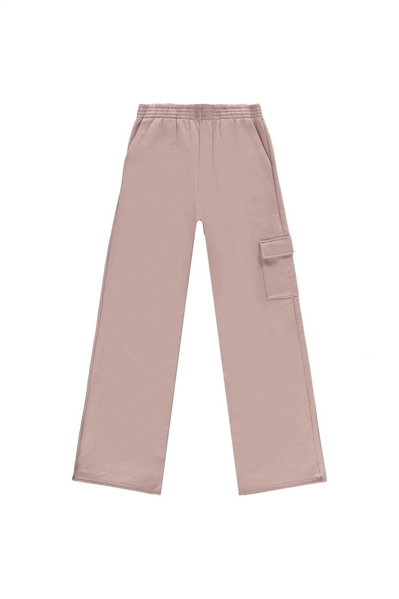 Calça Malwee Wide Leg Moletom Juvenil Feminina