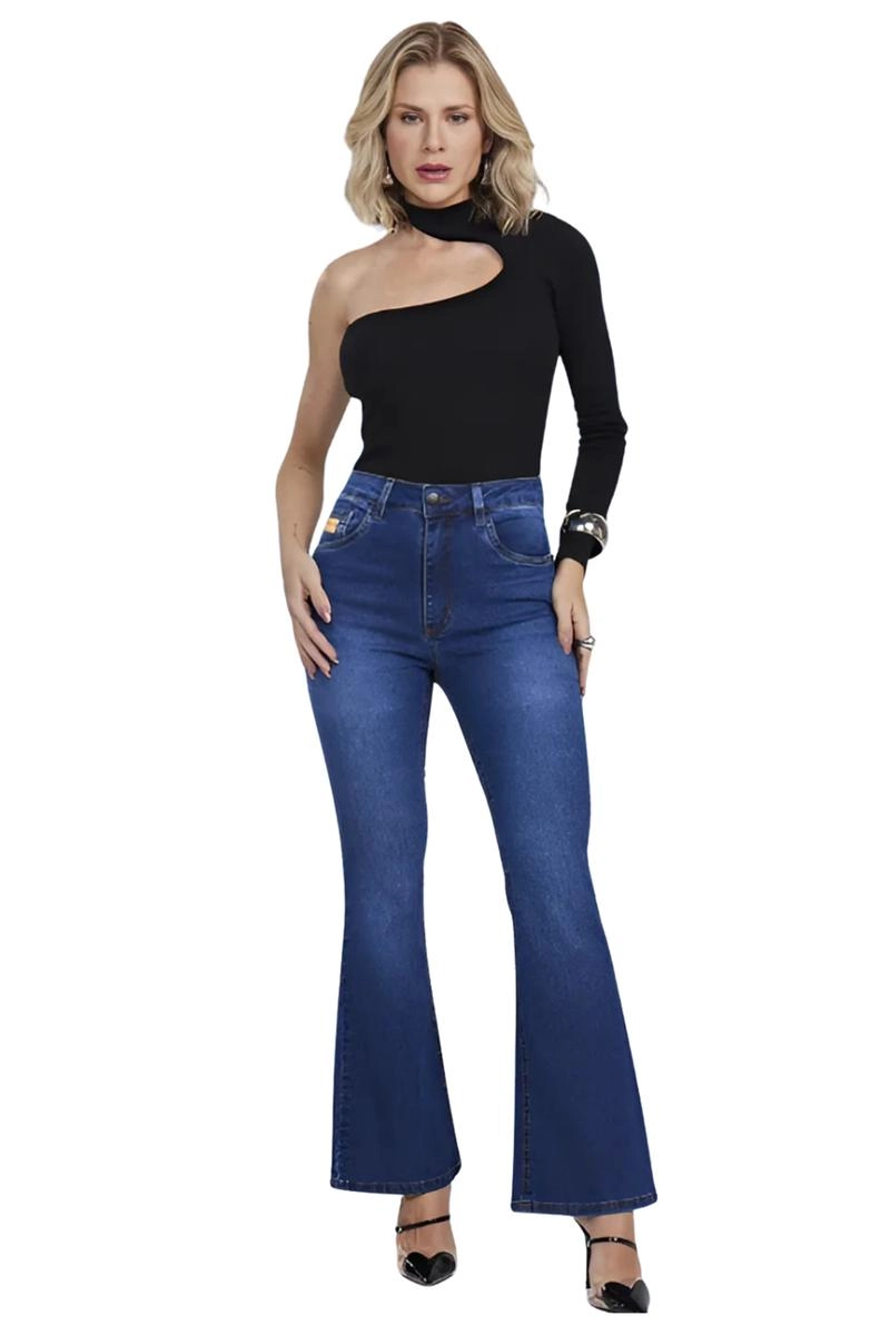 Calça Max Denim Flare Petit Feminina Jeans