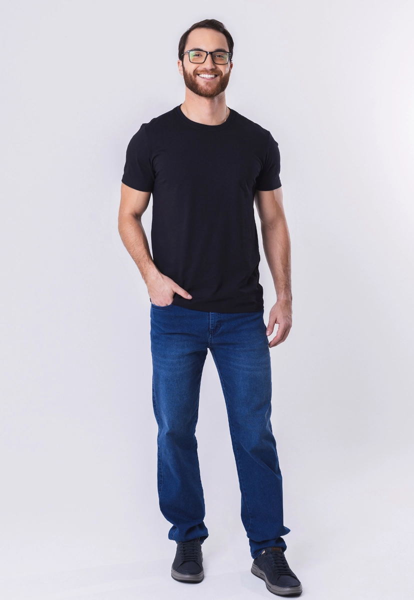 Produto - Calça Max Denim Reta Masculina Jeans 