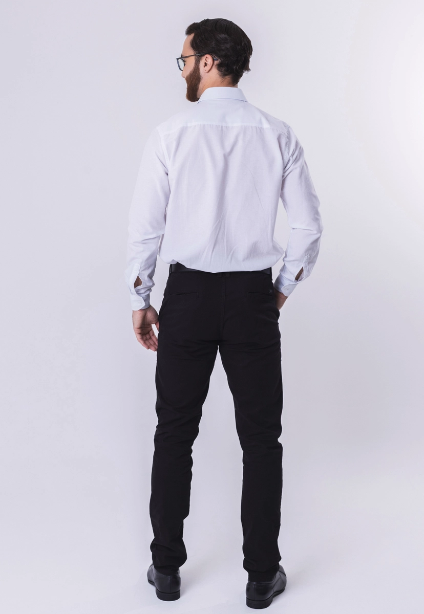 Calça Max Denim Sarja Bolsos Faca Masculina Preta