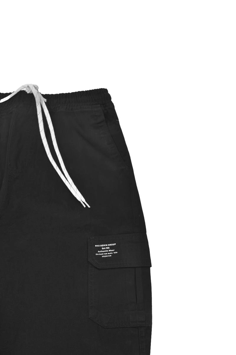 Calça Max Denim Sarja Cargo Masculina Preta Produto Calça Max Denim Sarja Cargo Masculina Preta