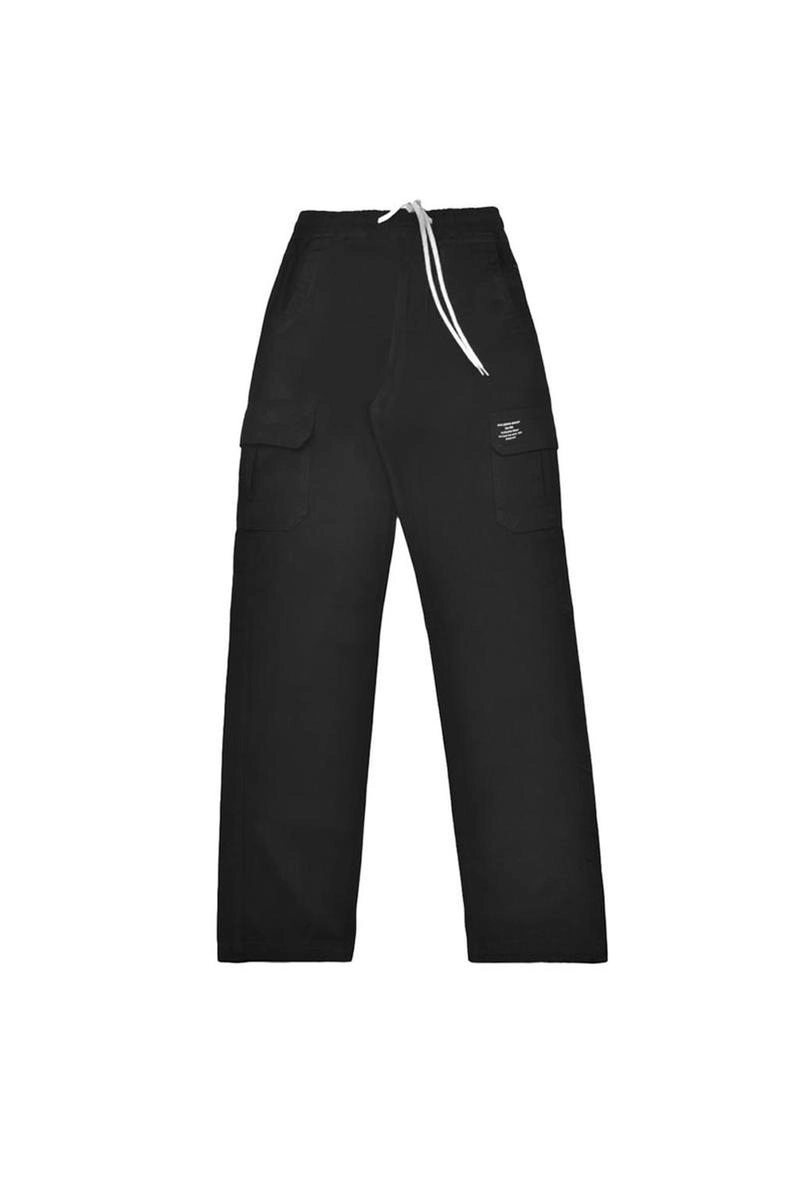 Calça Max Denim Sarja Cargo Masculina Preta