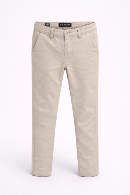 Calça Max Denim Sarja Infantil Masculina Bege Produto Calça Max Denim Sarja Infantil Masculina Bege