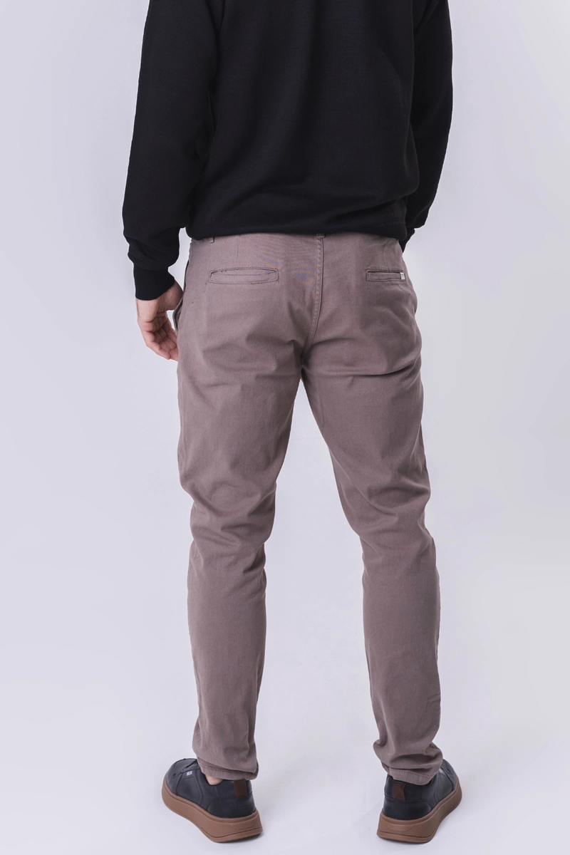 Calça Max Denim Sarja Masculina Caqui