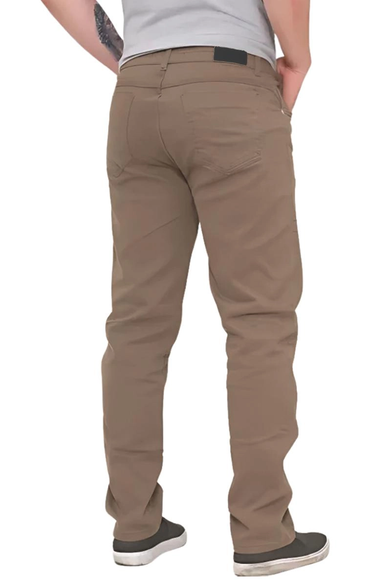 Calça Max Denim Sarja Masculina Kaki
