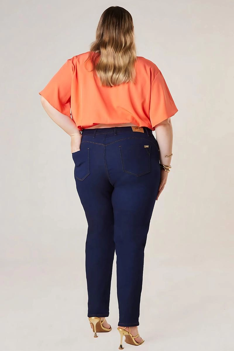Calça Max Denim Skinny Plus Size Feminina Jeans