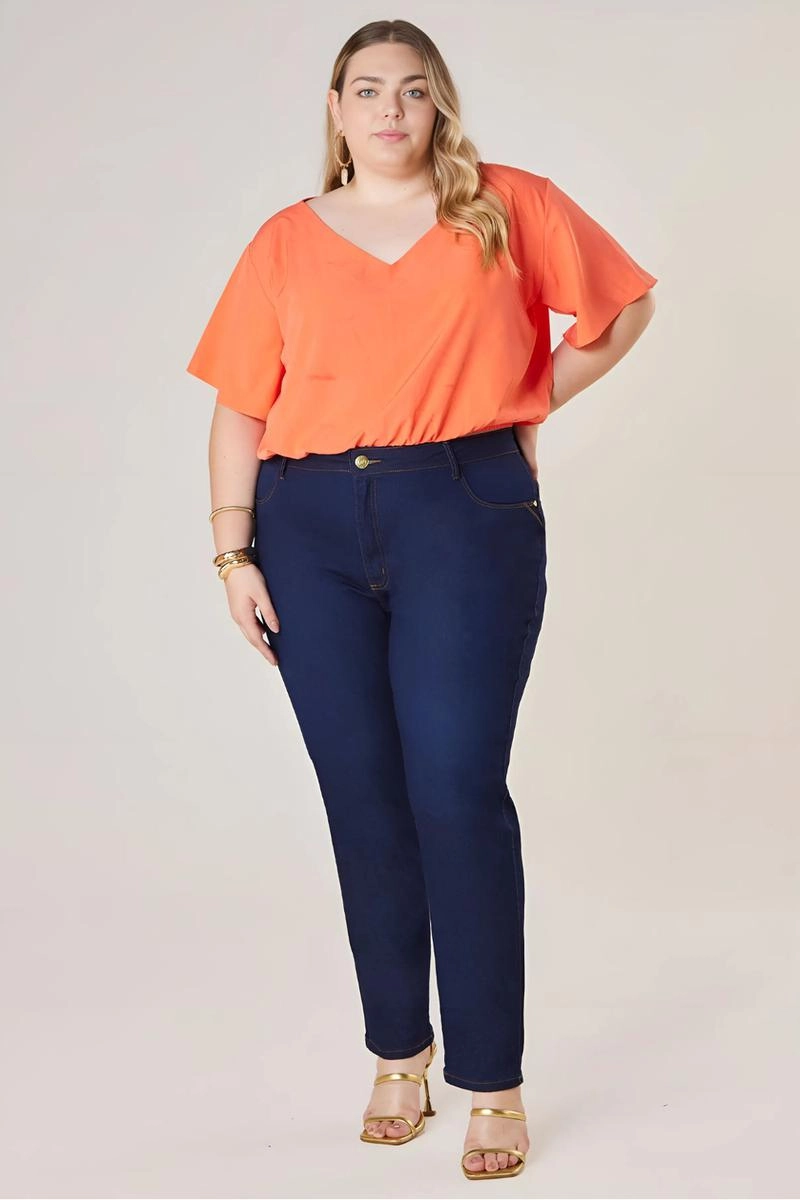 Calça Max Denim Skinny Plus Size Feminina Jeans