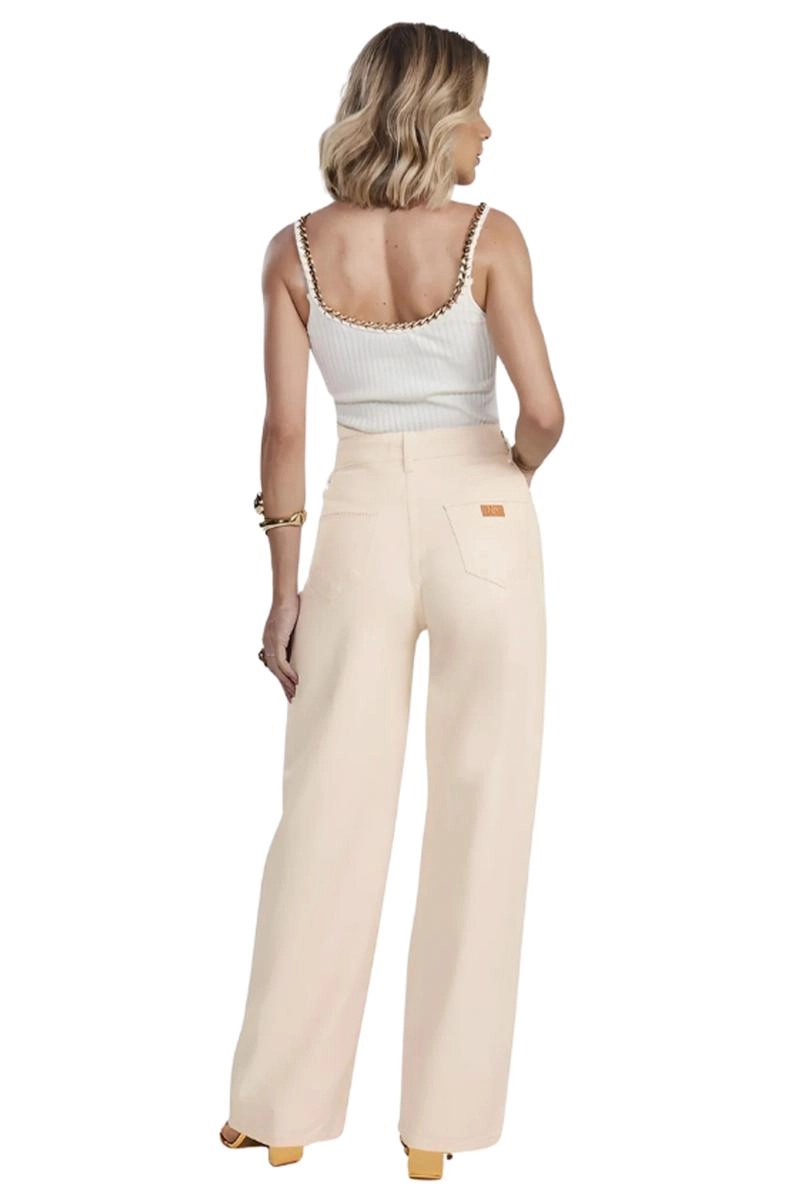 Calça Max Denim Wide Leg Feminina Jeans 