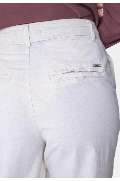 Produto Calça Pitt Alfaiataria Wide Leg Feminina Linho