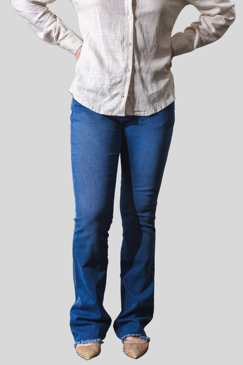 Calça Pitt Bootcut Feminina Jeans