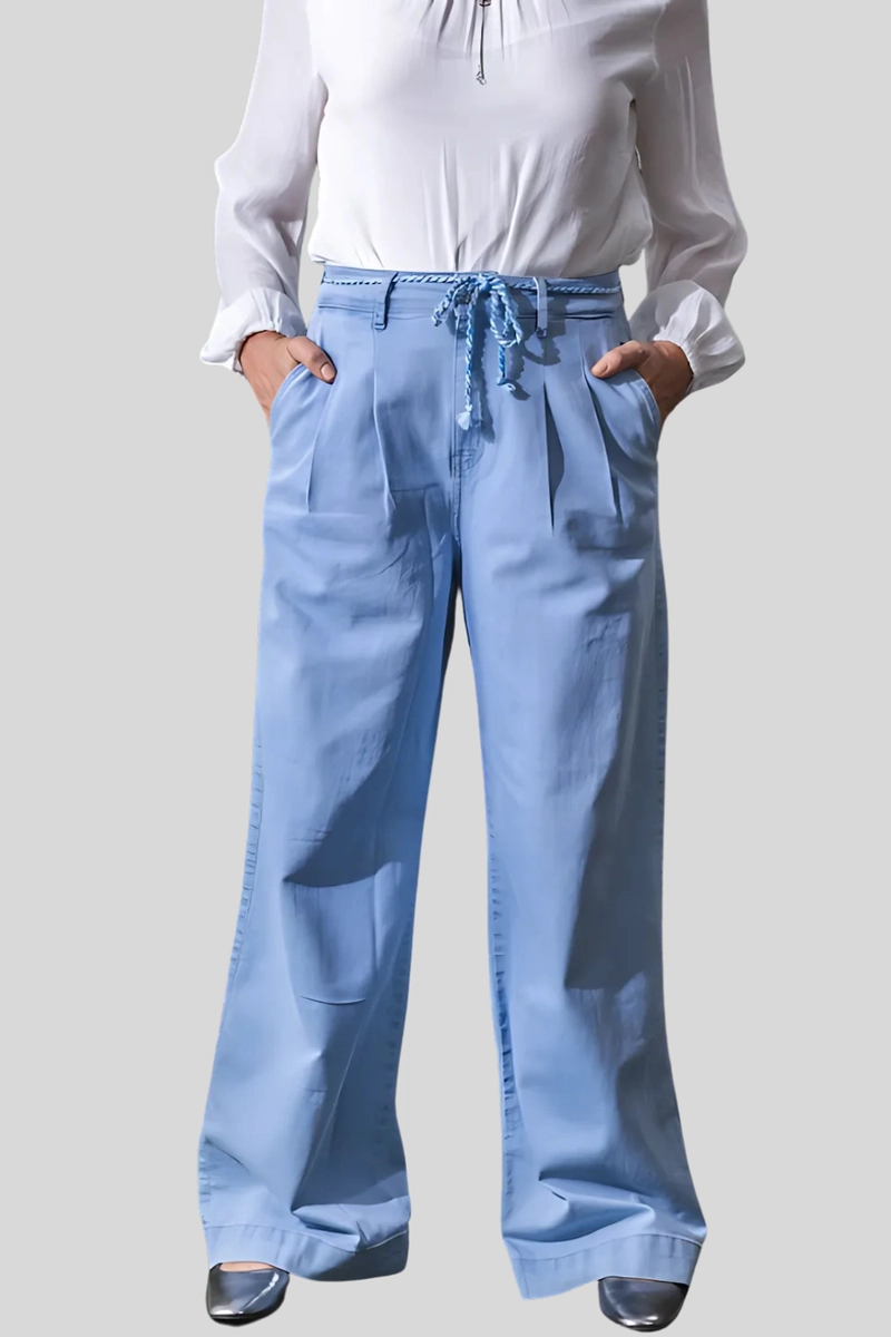 Produto - Calça Pitt Wide Leg Feminina Jeans Claro 