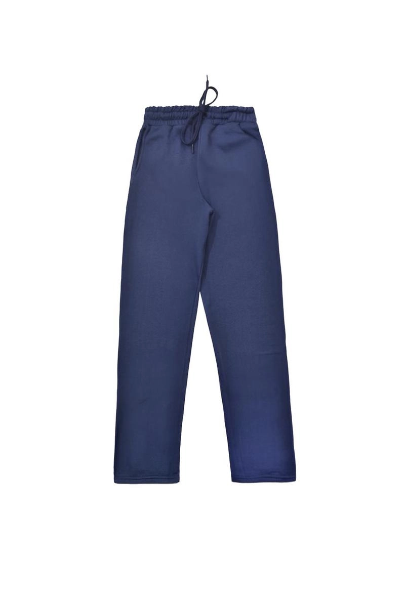 Calça SBA Moletom Corte Reto Masculina Azul Marinho