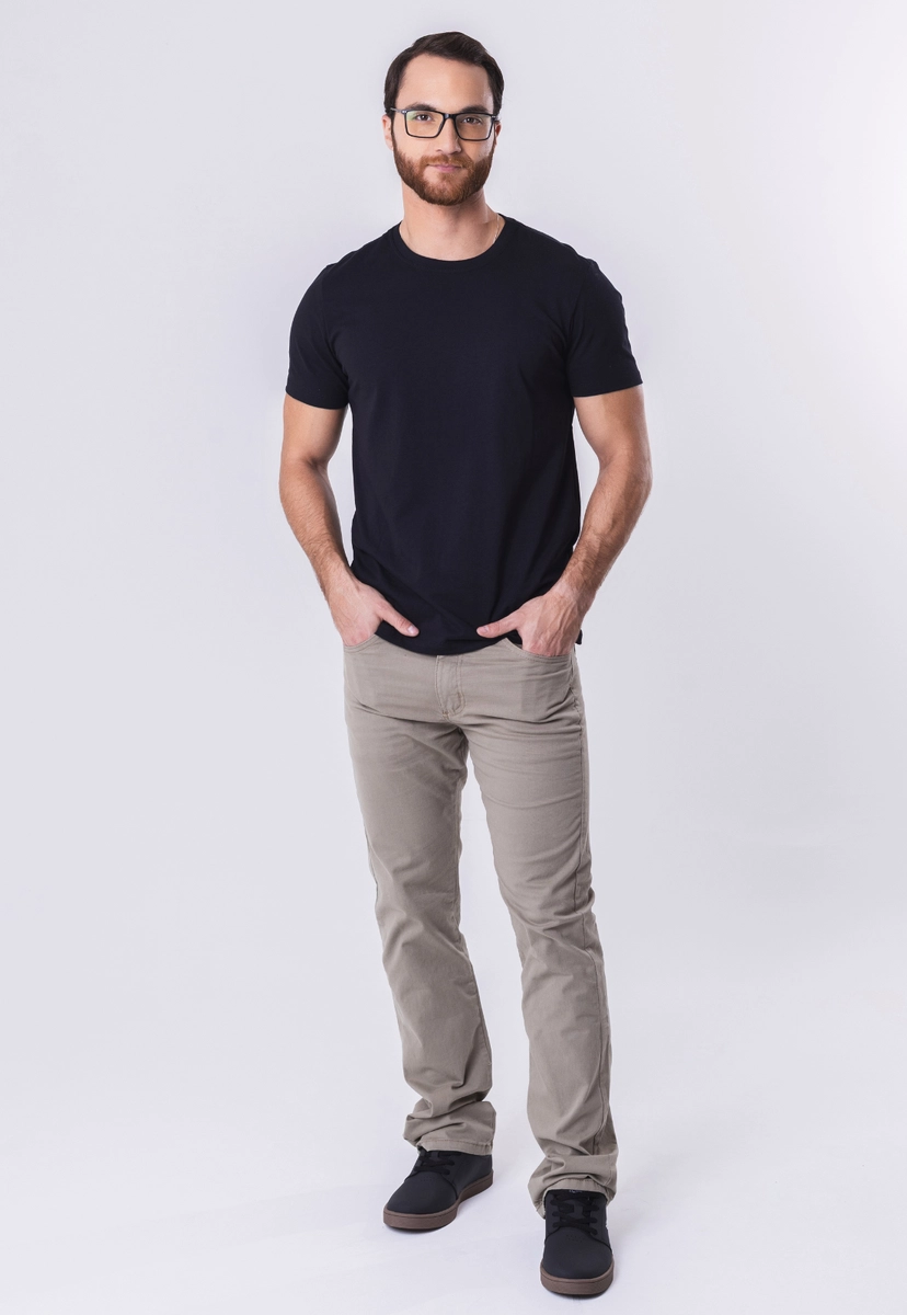 Produto - Calça Vilejack Sarja Masculina Caqui