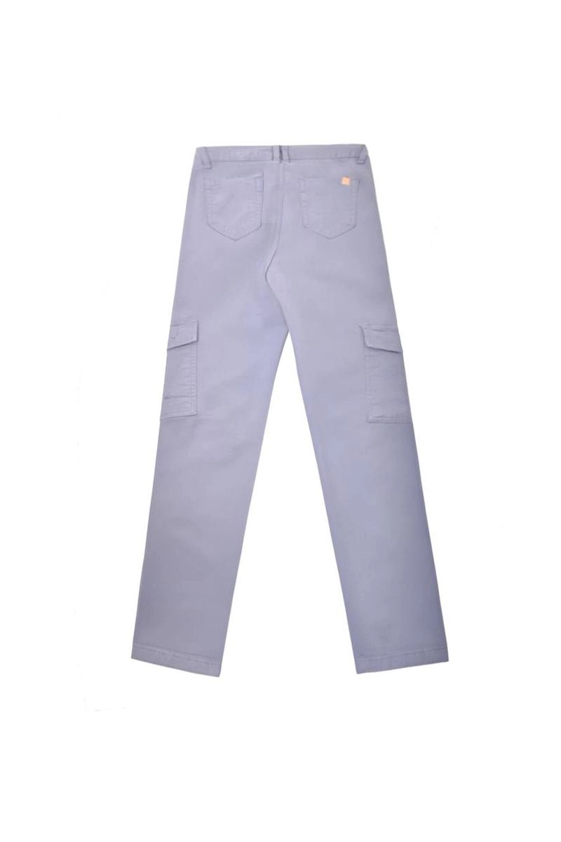 Calça Voox Cargo Sarja Feminina Cinza