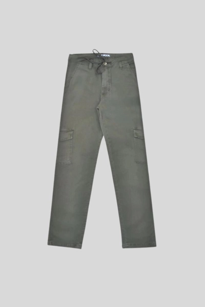 Produto - Calça Voox Cargo Sarja Feminina Verde Militar