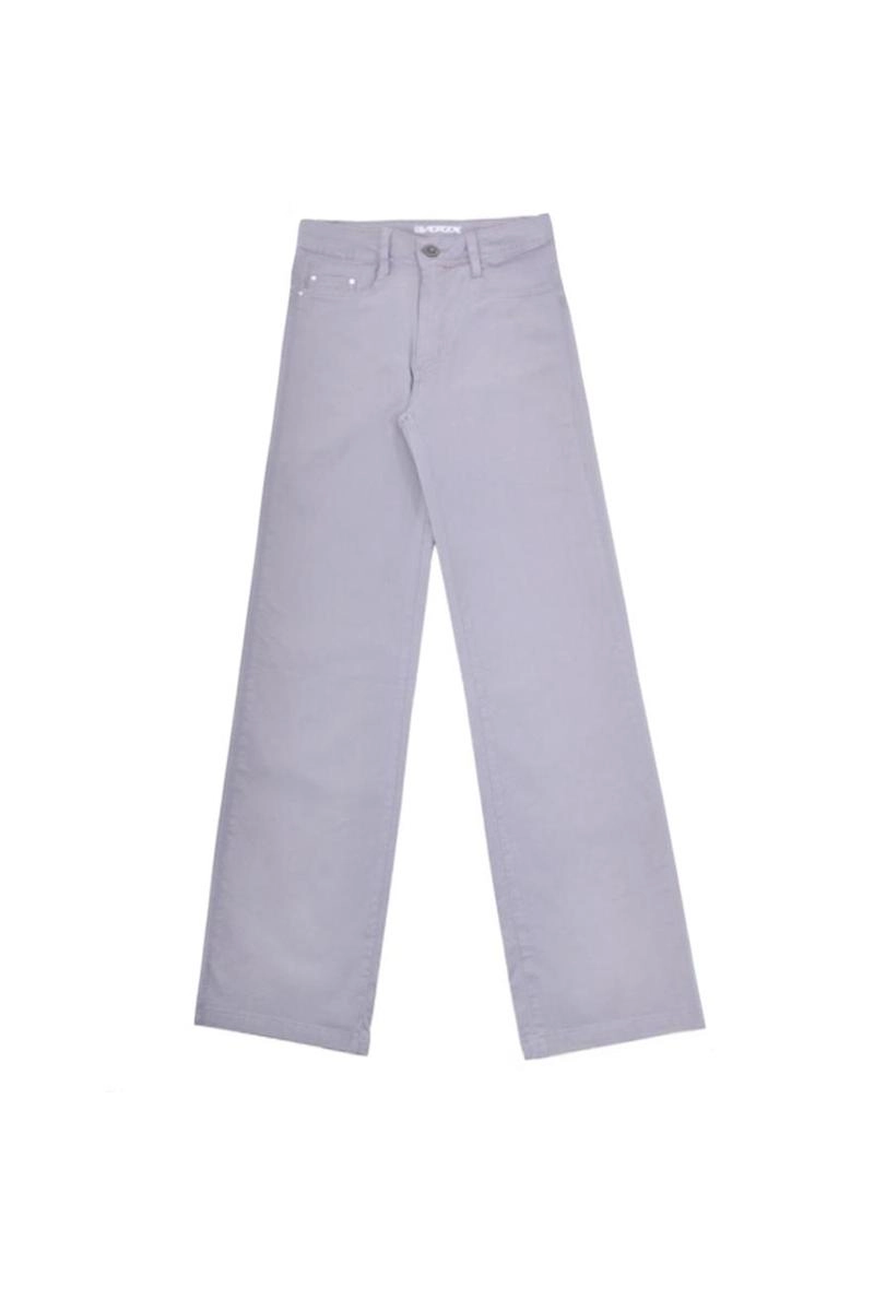 Calça Voox Sarja Wide Leg Feminina Cinza