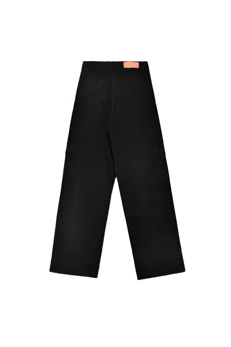 Calça Voox Wide Leg Cargo Feminina Preta