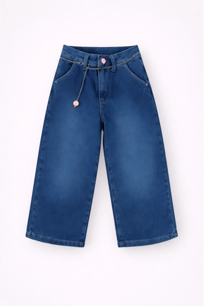 Produto - Calça Oznes Wide Infantil Feminina Jeans