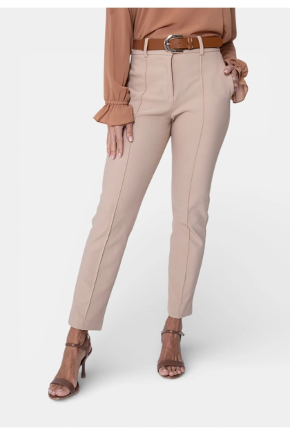 Calça Bonequim Alfaiataria Feminina Bege Produto Calça Bonequim Alfaiataria Feminina Bege