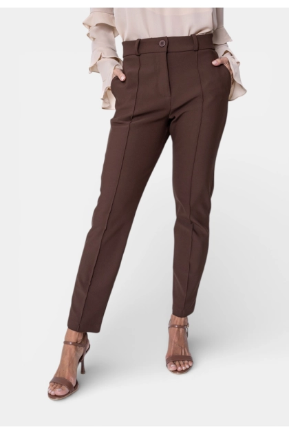 Calça Bonequim Alfaiataria Feminina Marrom Produto Calça Bonequim Alfaiataria Feminina Marrom