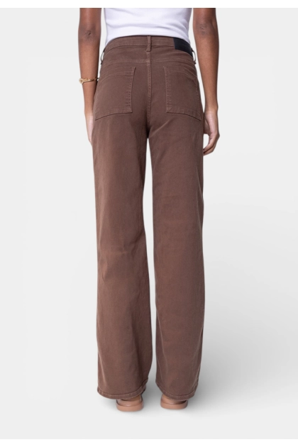 Produto Calça Calvin Klein Sarja Wide Leg Feminina Marrom