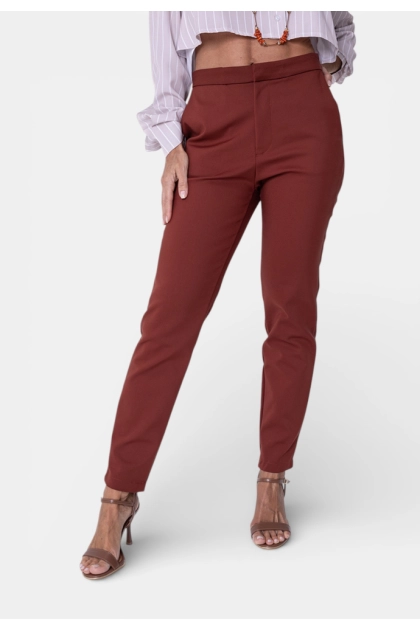 Calça Gabip Alfaiataria Feminina Marrom Produto Calça Gabip Alfaiataria Feminina Marrom