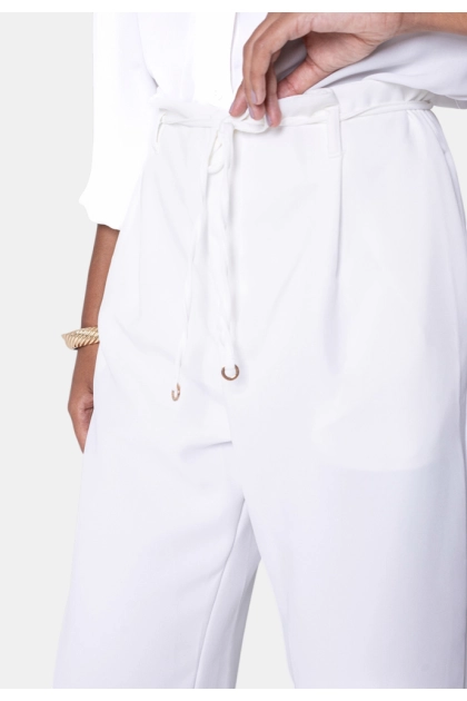 Calça Rovitex Alfaiataria Feminina Off White Produto Calça Rovitex Alfaiataria Feminina Off White