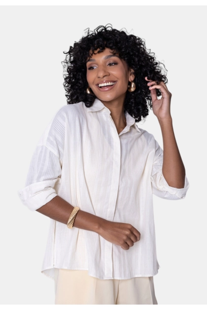 Produto - Camisa Calvin Klein Listrada Feminina