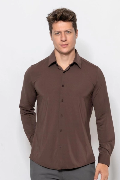 Produto - Camisa Crocker Manga Longa Masculino Café