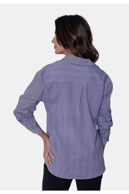 Camisa Ellen One Listrada Feminina Marinho Produto Camisa Ellen One Listrada Feminina Marinho