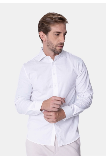 Produto - Camisa Ellus Manga Longa Masculina Branca