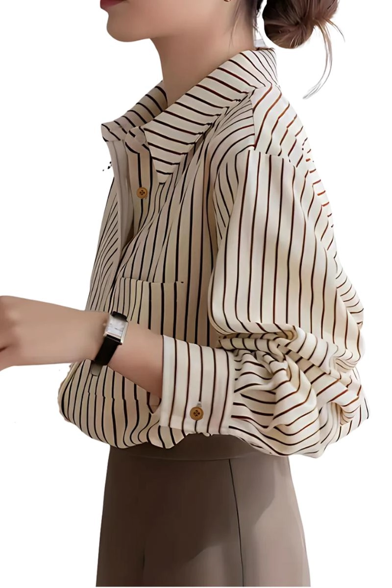 Camisa Gabip Listrada Feminina Canela