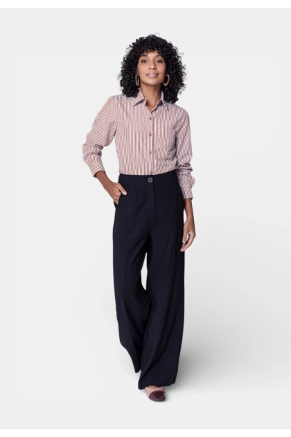 Camisa Gabip Listrada Feminina Canela Produto Camisa Gabip Listrada Feminina Canela