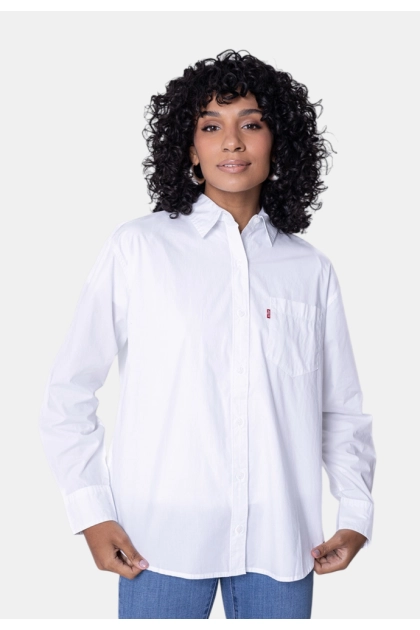 Produto - Camisa Levis Manga Longa Feminina Branca