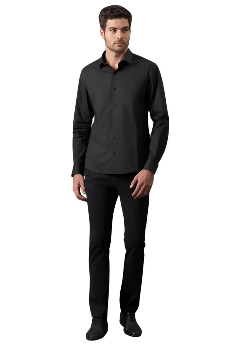 Camisa Manga Longa Calvin Klein Masculina Preta