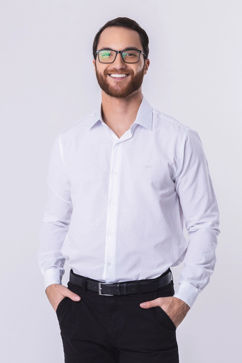 Produto - Camisa Ogochi Masculina Manga Longa Branca