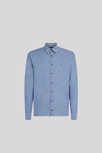 Produto - Camisa Tommy Hilfiger Manga Longa Masculina Azul Escuro