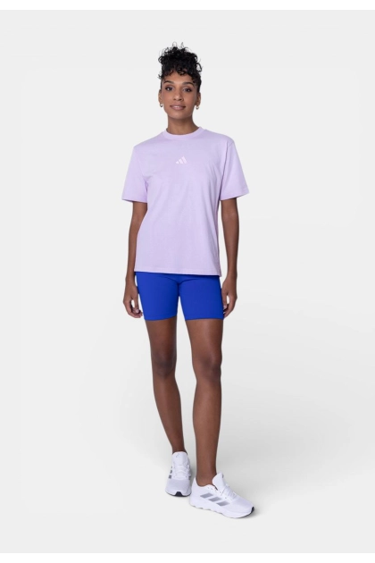 Camiseta Adidas 3 Stripes Feminina Lilás Produto Camiseta Adidas 3 Stripes Feminina Lilás