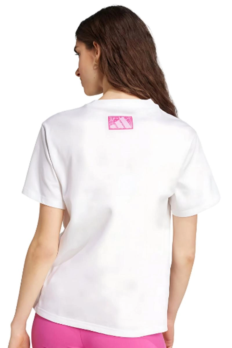 Camiseta Adidas Estampada Camo Feminina Branca
